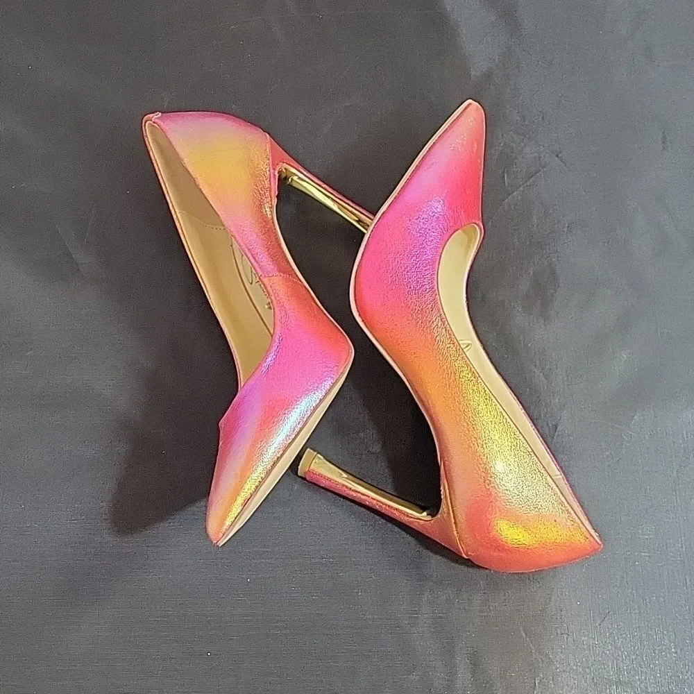 BRAND NEW JESSICA SIMPSON CASSANI POINTED TOE RAINBOW MULTI WOMEN"S PUMP SHOE G1 - Picture 7 of 16